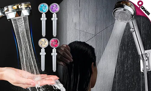 360° Rotating Propeller Shower Head!